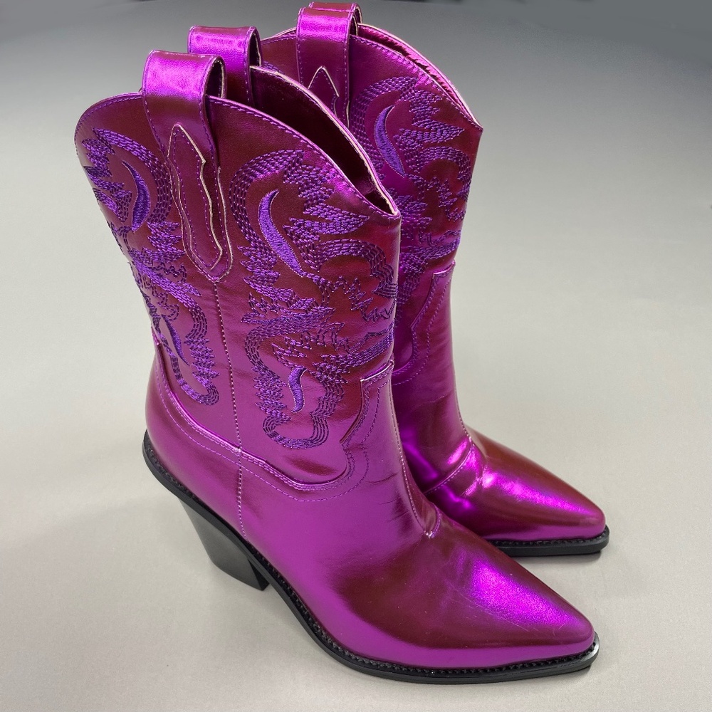 NEW Billini Boots Womens 9 purple black Sergio cowboy cowgirl western festival